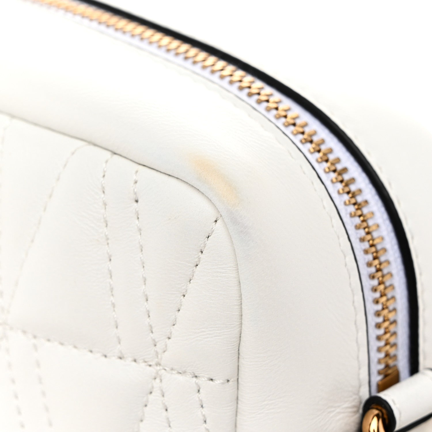 Versace Nappa Quilted Virtus Shoulder Bag White 12 of 13