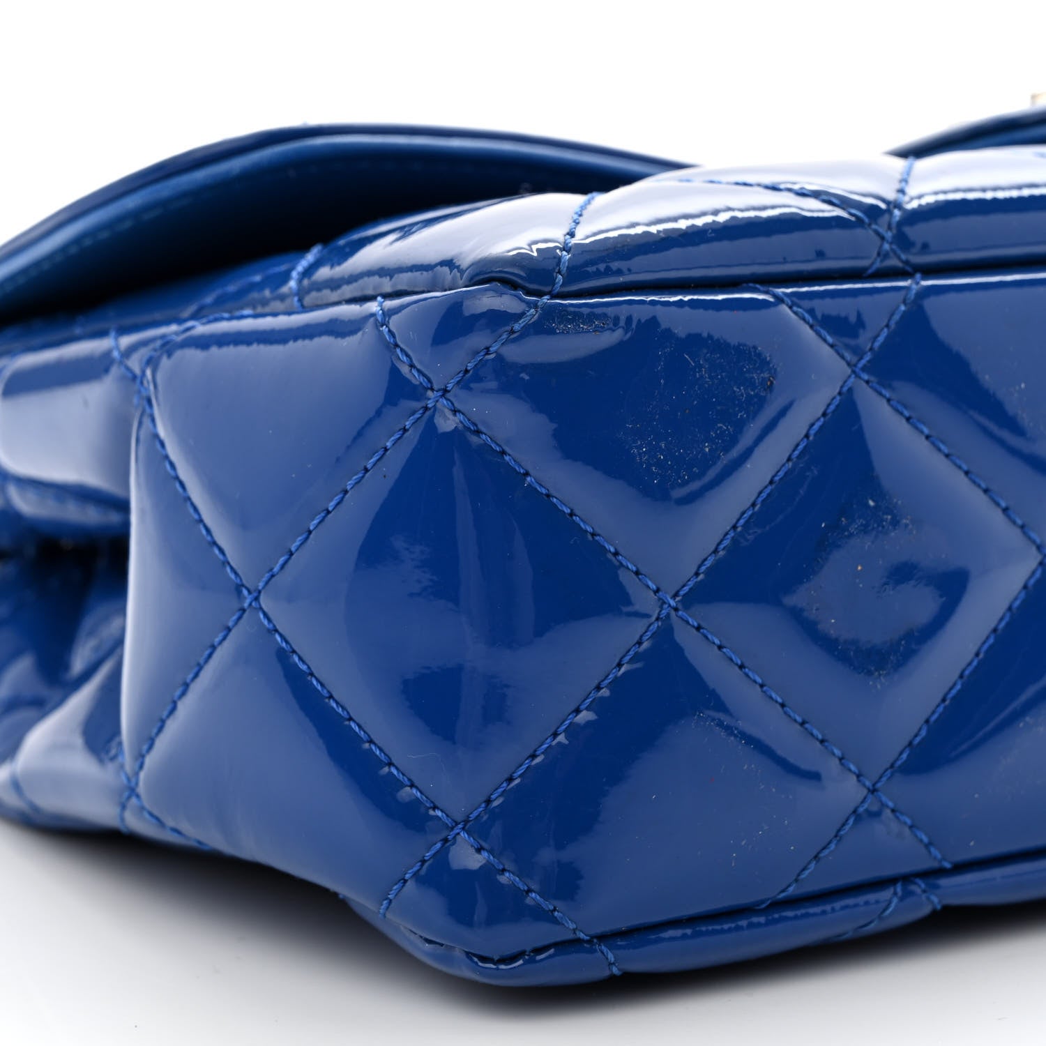 Chanel Patent Quilted Small Coco Shine Flap Blue 9 of 11