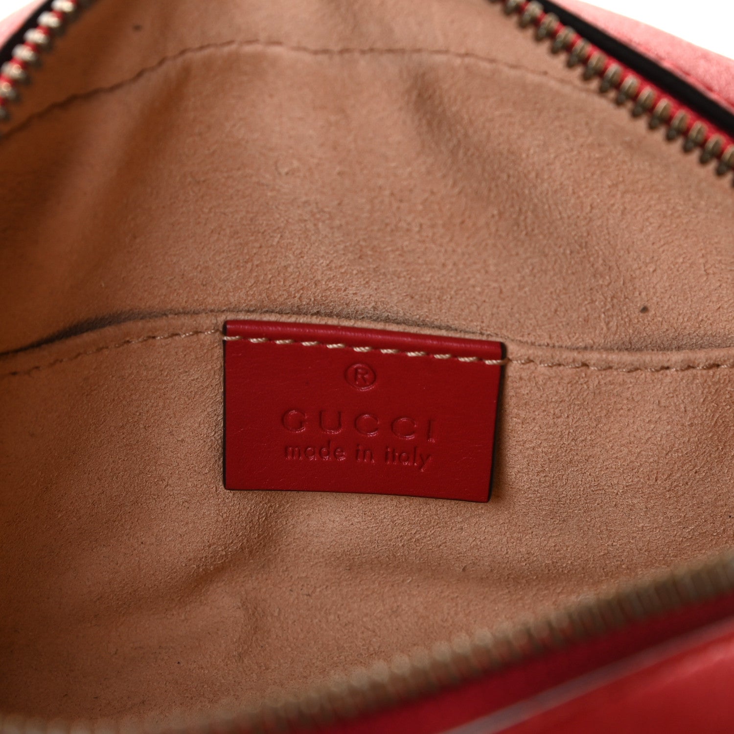 Gucci Calfskin Matelasse GG Marmont Belt Bag 85 34 Hibiscus Red 4 of 10