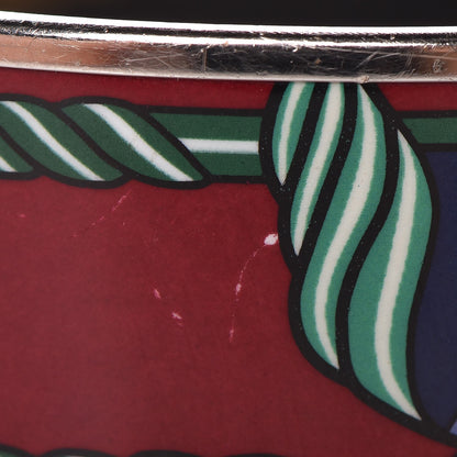 Hermes Enamel Printed Wide Quadrige Bracelet 75 6 of 6