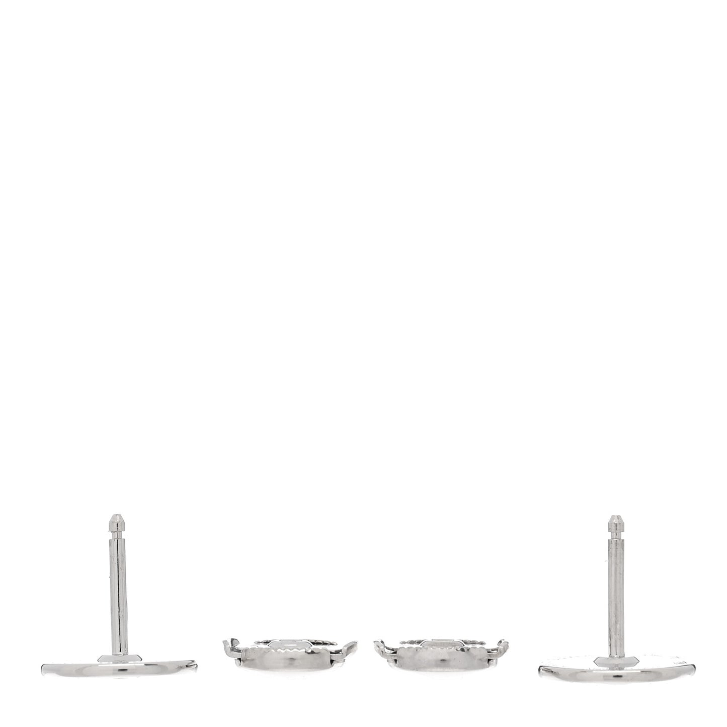 18K White Gold Diamond Small Gambade Earrings