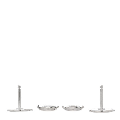 Hermes 18K White Gold Diamond Small Gambade Earrings 3 of 5