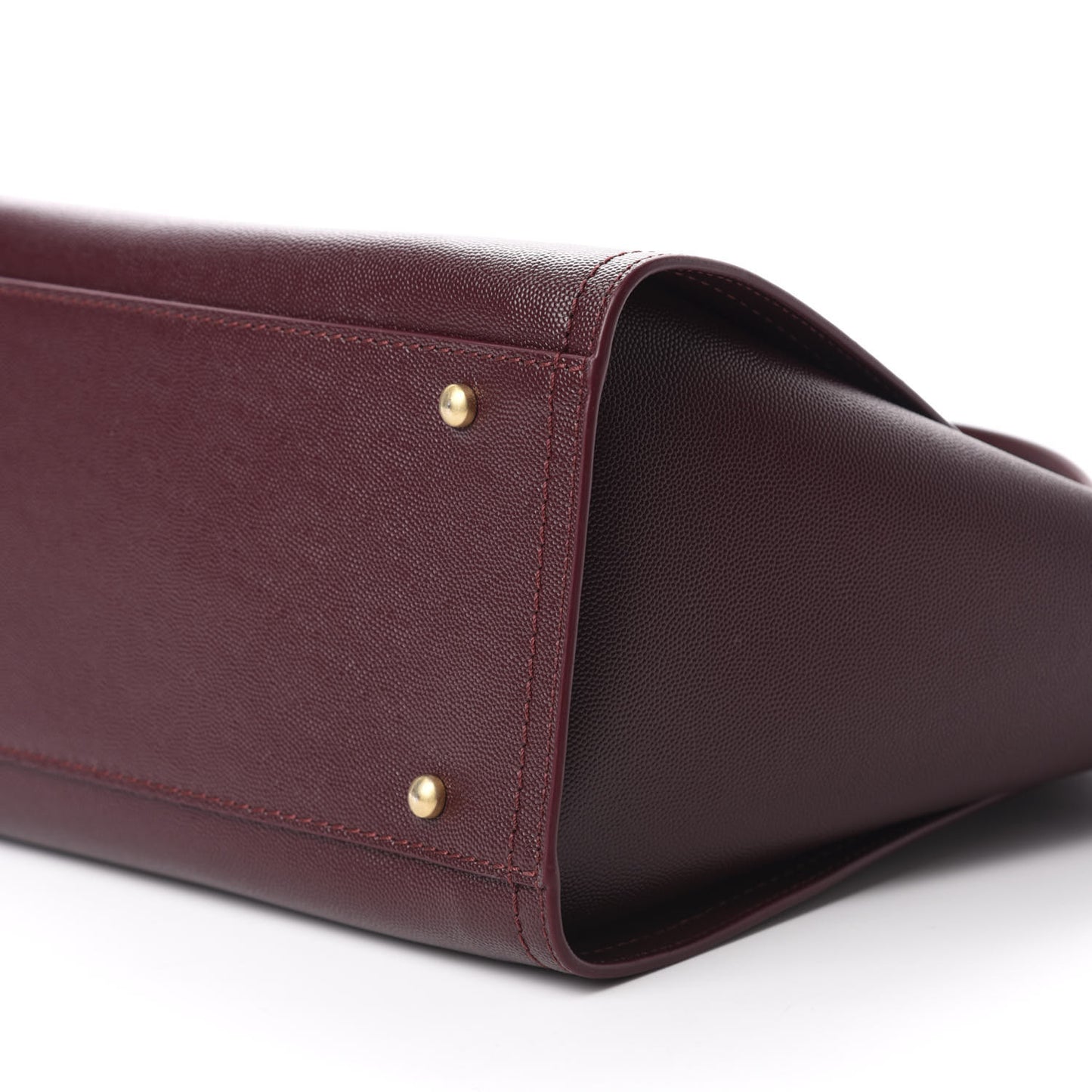 Caviar Small Studded Deauville Tote Burgundy