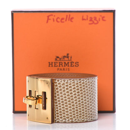 Hermes Lizard Kelly Dog Cuff Ficelle 7 of 7