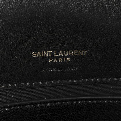 Saint Laurent Lambskin Chevron Quilted Small Loulou Black 8 of 13