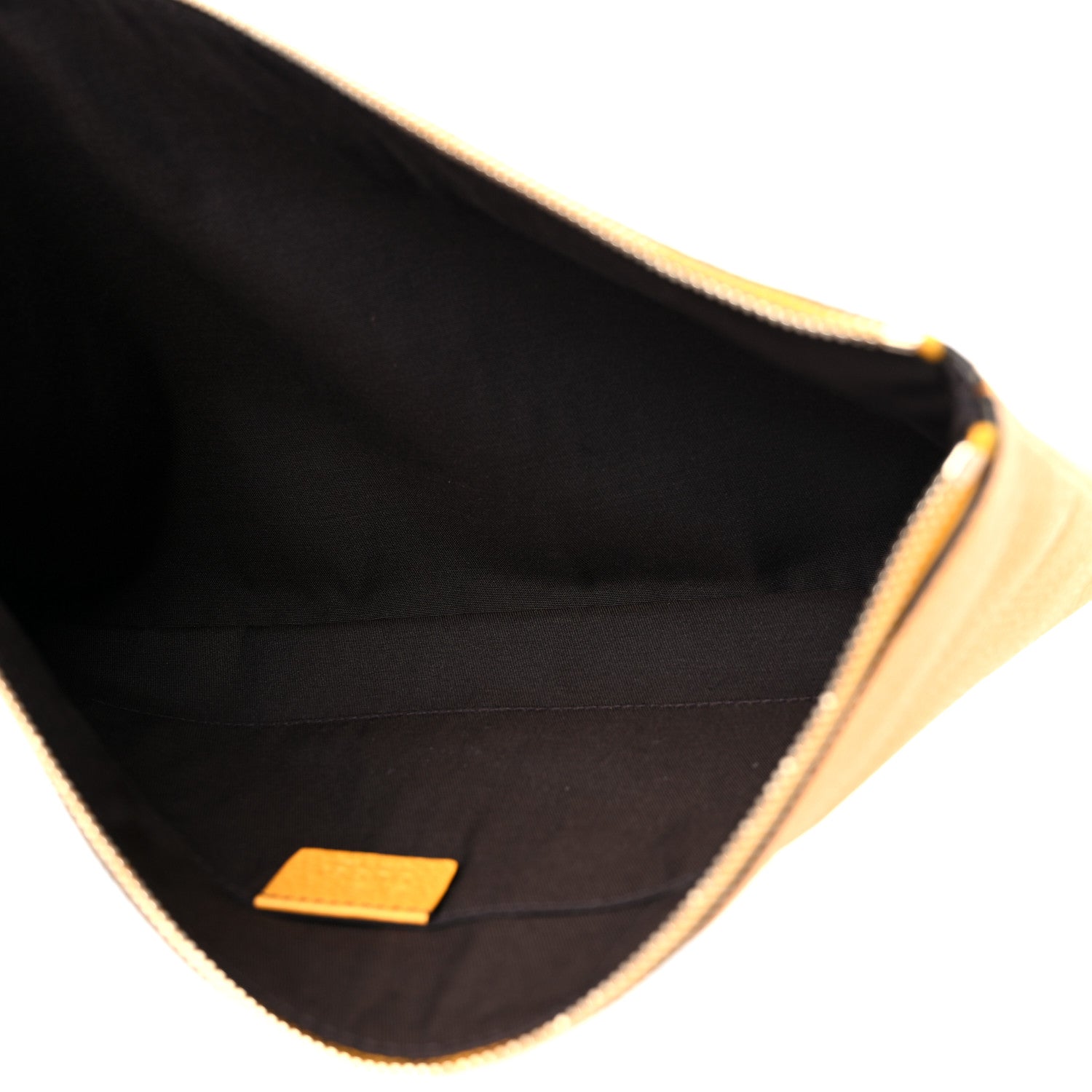 Gucci Pebbled Calfskin Large Bamboo Clutch Yellow 5 of 9