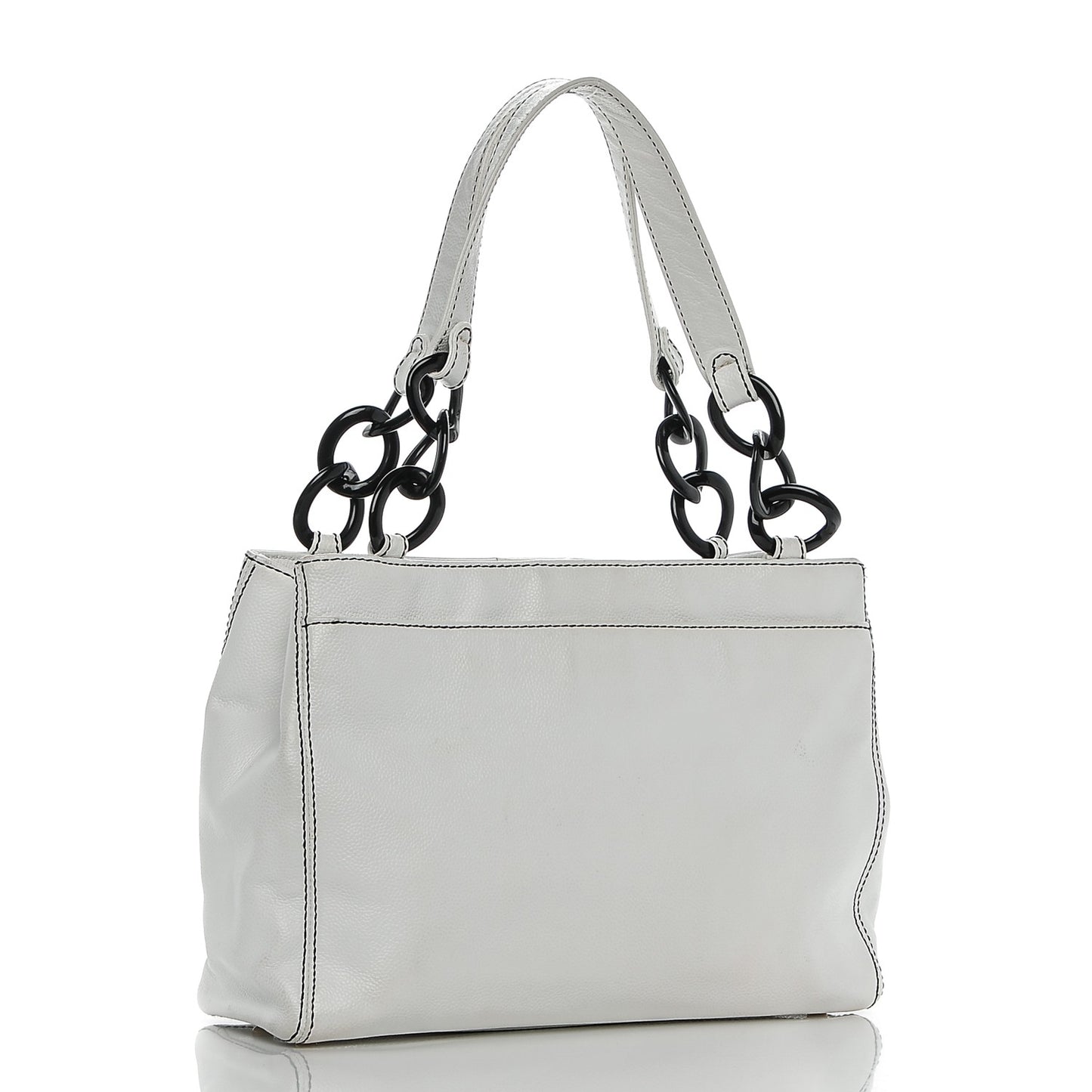 Caviar Bekko Chain Tote White