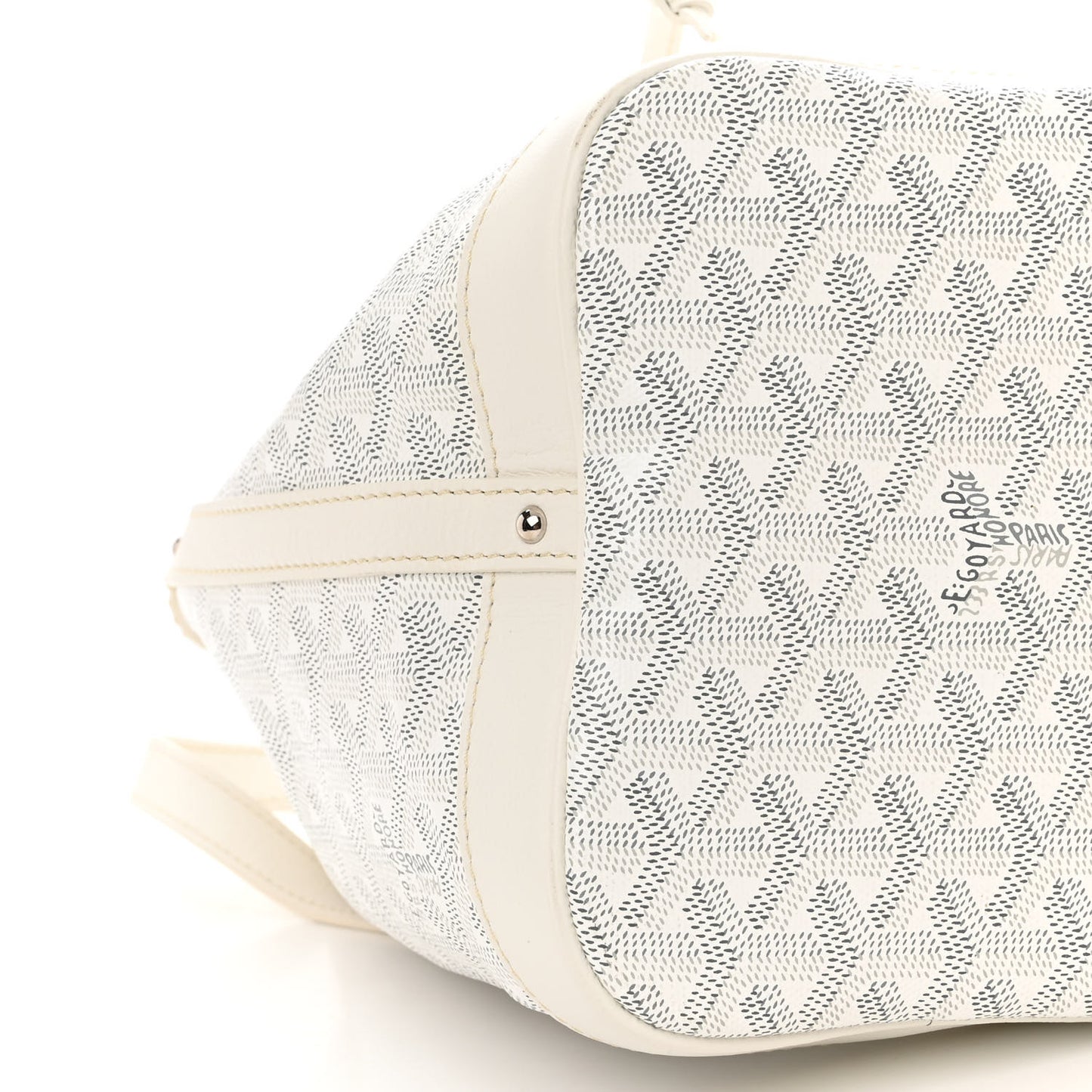 Goyardine Petit Flot Bucket Bag PM White