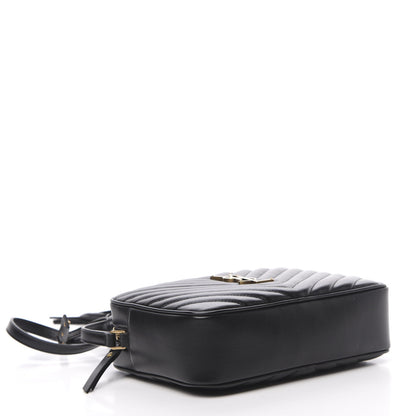 Saint Laurent Calfskin Matelasse Monogram Lou Camera Bag Black 3 of 9