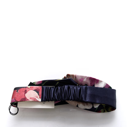 Gucci Silk Blooms Print Duchesse Headband Navy 2 of 5