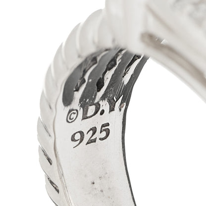 David Yurman Sterling Silver Diamond 16mm Wheaton Ring 54 7 5 of 5