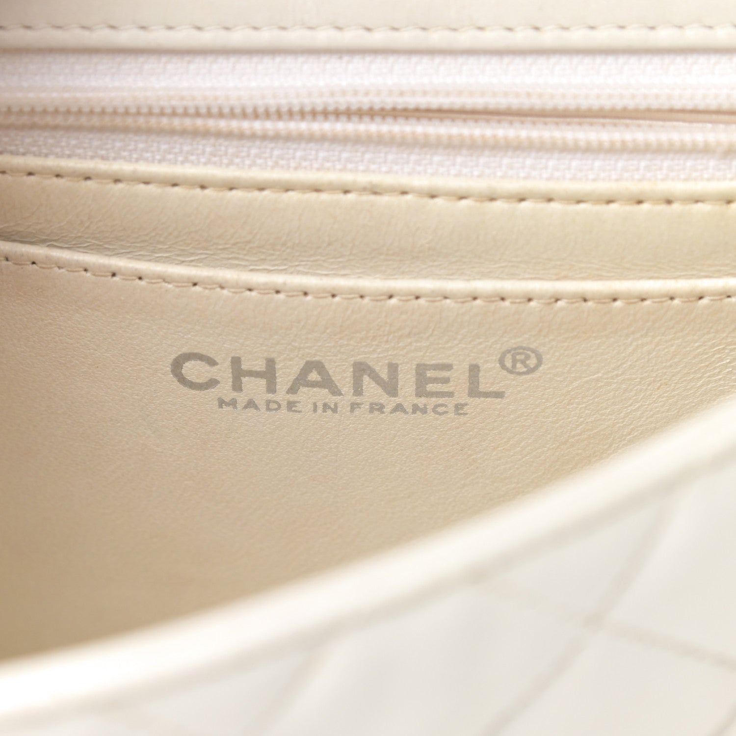 Chanel Lambskin Quilted Mini Square Flap White 6 of 16