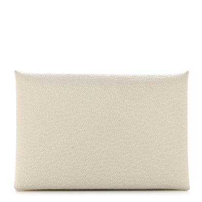 Hermes Chevre Mysore Calvi Card Case Mushroom 1 of 7