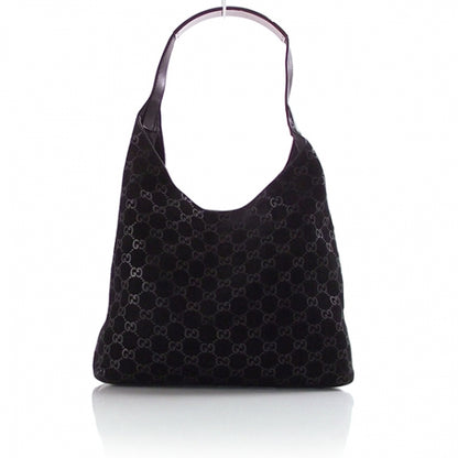 Gucci Suede Monogram Hobo Black 1 of 12