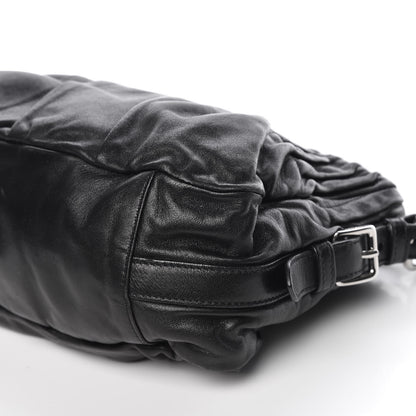 Prada Nappa Drapes Shoulder Bag Nero Black 9 of 9