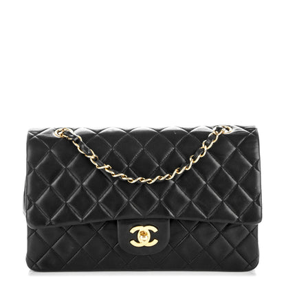 Chanel Lambskin Quilted Medium Double Flap Black 1 of 8