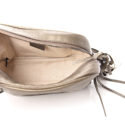 Gucci Metallic Pebbled Calfskin Small Soho Disco Bag Sasso 5 of 10