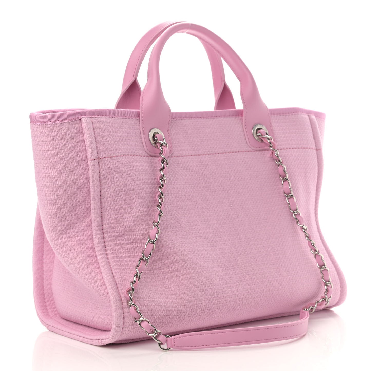 Mixed Fibers Small Deauville Tote Dark Pink