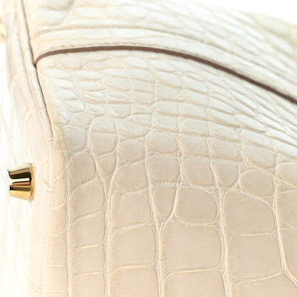 Hermes Matte Alligator Picotin Lock 18 Beton 13 of 14
