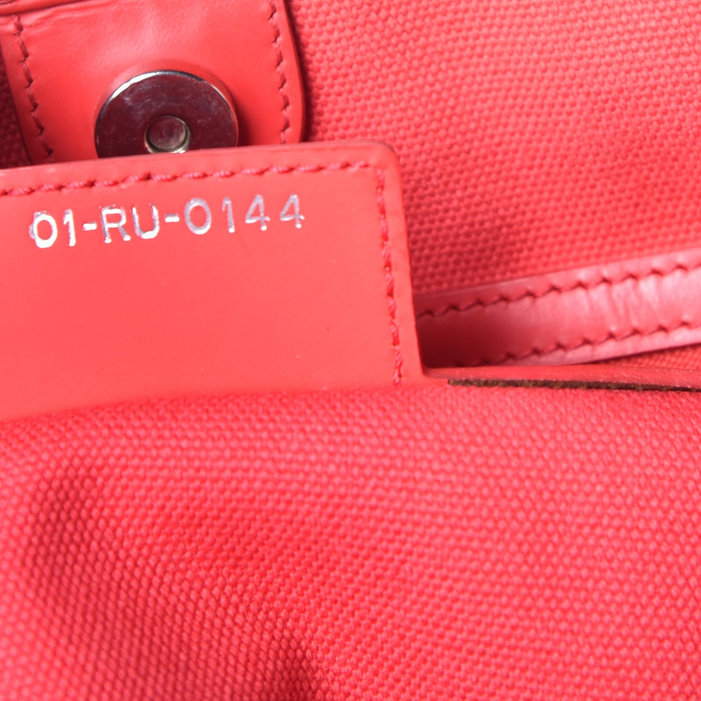 Coated Canvas Cannage Panarea Shopping Tote Red