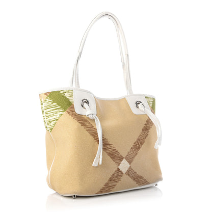 Burberry Canvas Mega Check Tote Beige 3 of 10