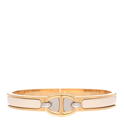 Hermes Enamel Mini Farandole Clic Chaine D'Ancre Bracelet Creme 1 of 4