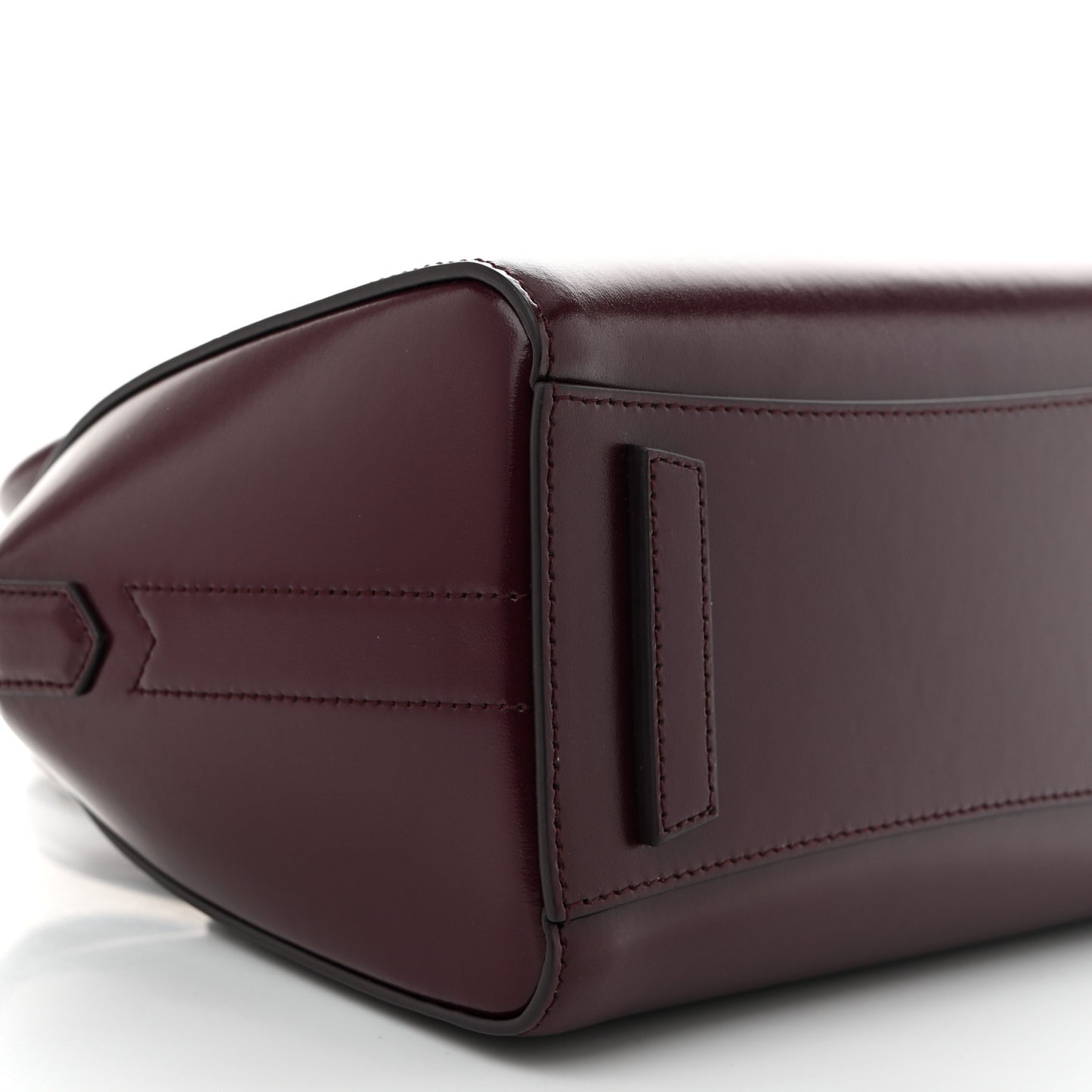 Shiny Lord Calfskin Mini Antigona  Oxblood Red