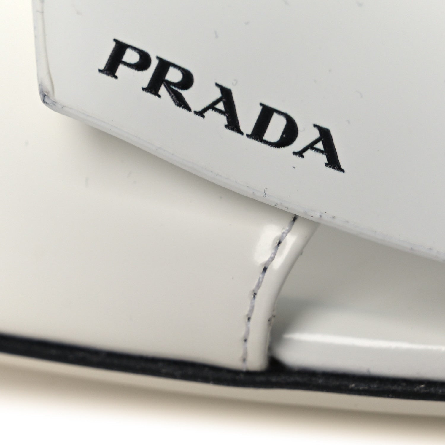 Prada Spazzolato Flower 45mm Slide Sandals 38.5 White 10 of 11