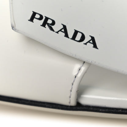 Prada Spazzolato Flower 45mm Slide Sandals 38.5 White 10 of 11