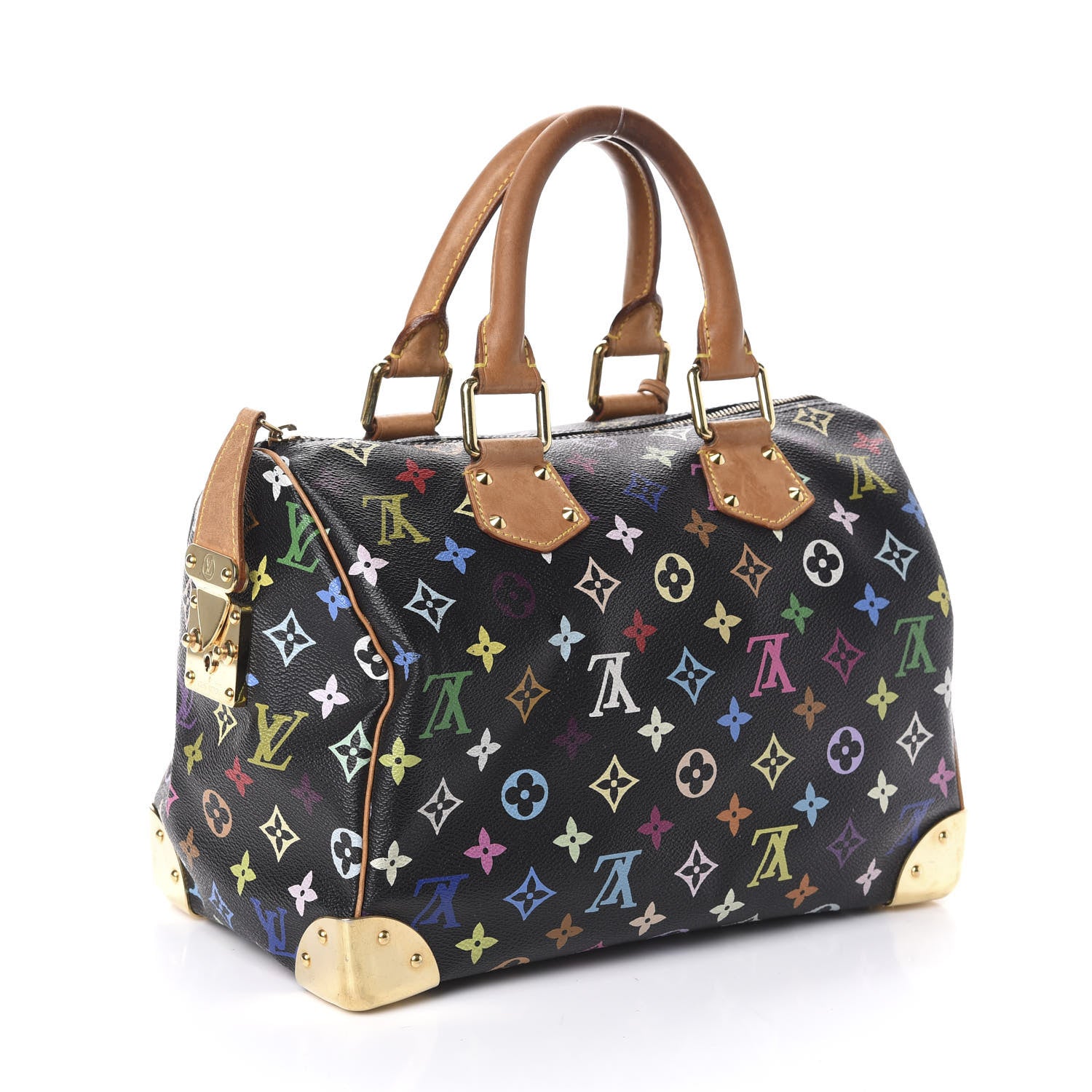 Louis Vuitton Monogram Multicolor Speedy 30 Black 3 of 8