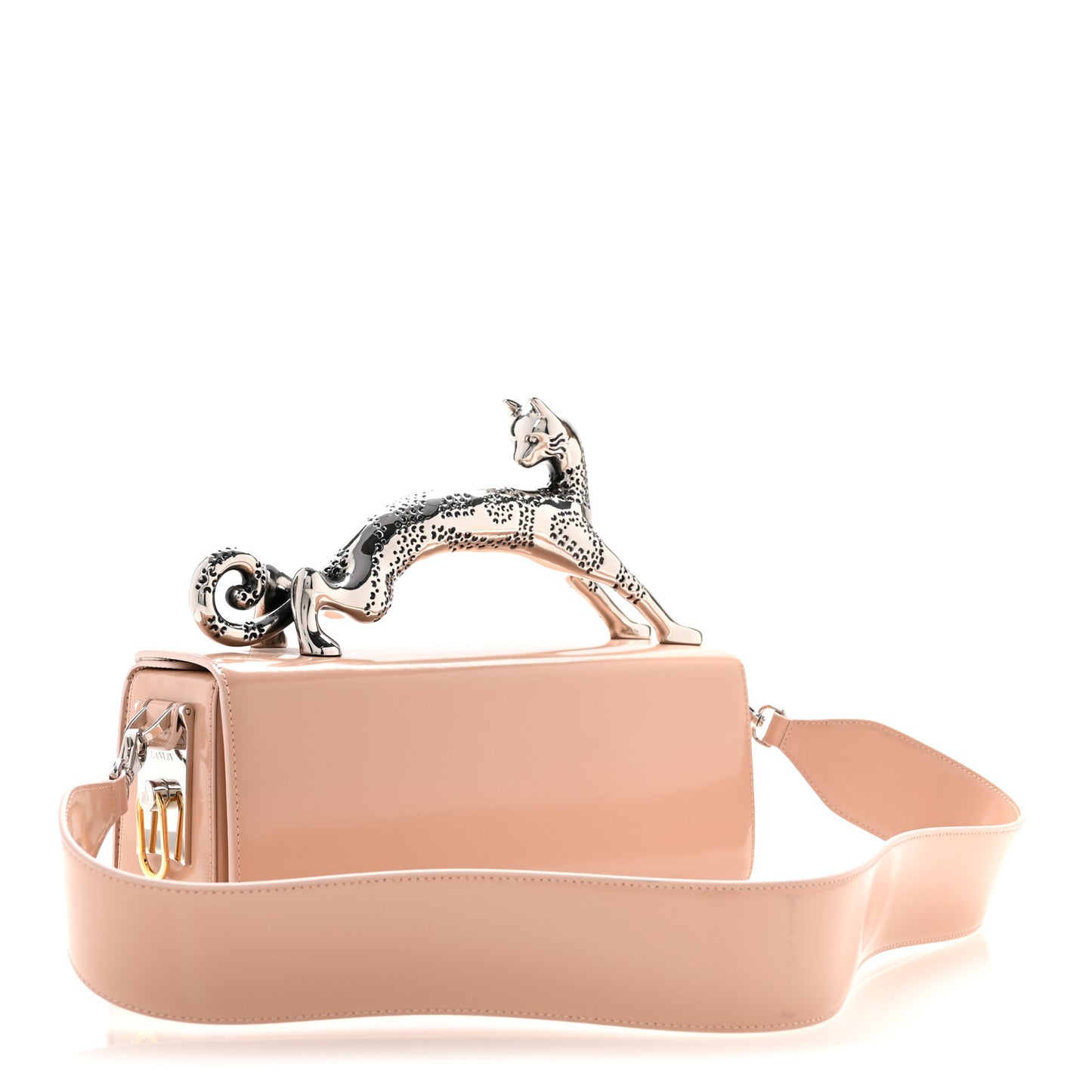 Calfskin Logo Medium Cat Pencil Bag Pink