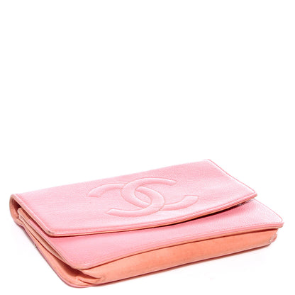 Chanel Caviar Timeless CC Wallet on Chain WOC Pink 4 of 8
