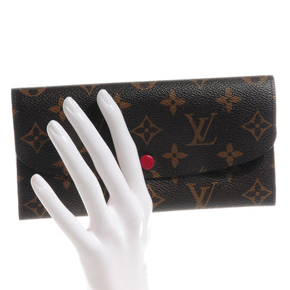Louis Vuitton Monogram Emilie Wallet Red 2 of 8