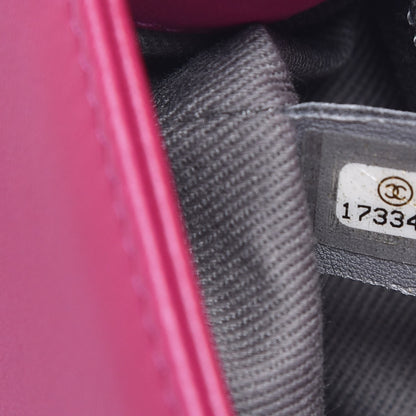 Chanel Velvet Quilted Small Boy Flap Fuchsia 7 of 8