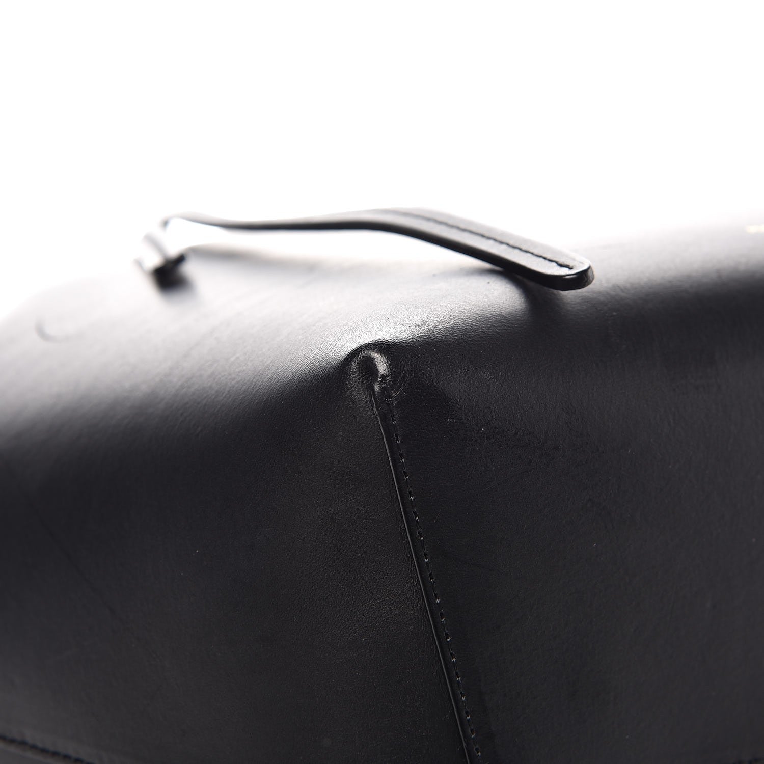 Mansur Gavriel Vegetable Tanned Calfskin Bucket Bag Black Royal 11 of 11