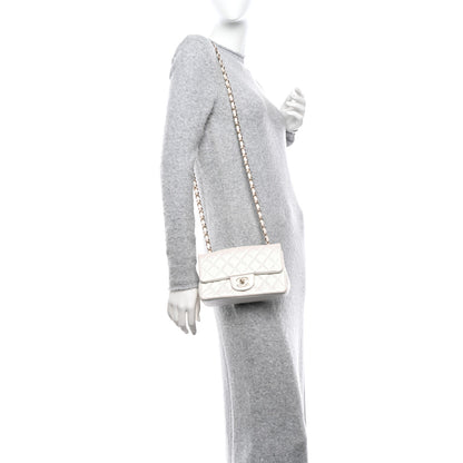 Chanel Iridescent Calfskin Quilted Mini Rectangular Flap White 2 of 11