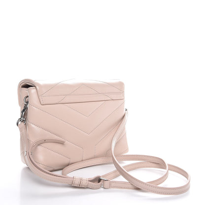 Saint Laurent Calfskin Y Quilted Monogram Toy Loulou Crossbody Bag Marble Pink 3 of 8
