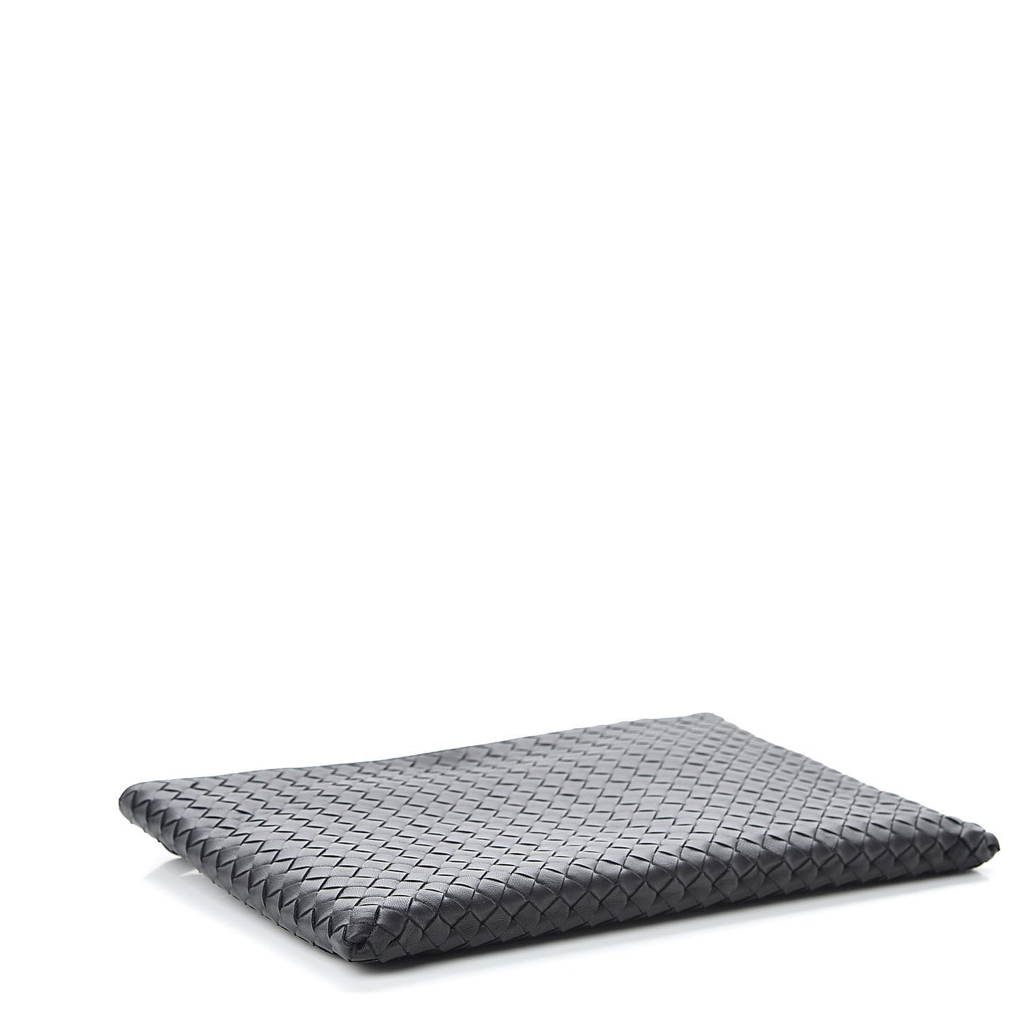 Nappa Intrecciato Zip Pouch Black
