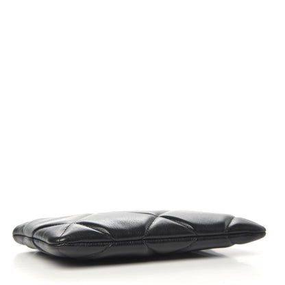 Chanel Shiny Goatskin Quilted Small Chanel 19 Pouch Black 4 of 7