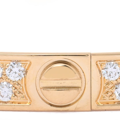 Cartier 18K Yellow Gold Diamond Small LOVE Paved Bracelet 17 4 of 7