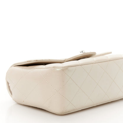 Chanel Iridescent Lambskin Quilted Mini Rectangular Flap Ivory 10 of 11