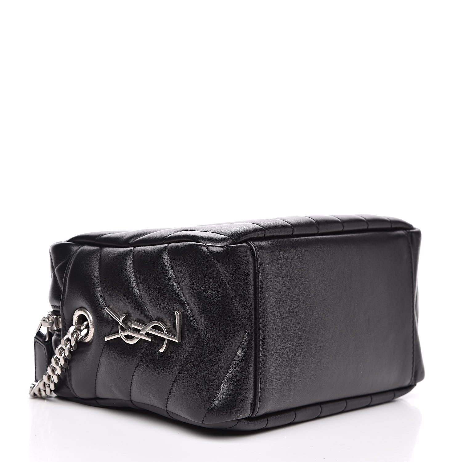 Saint Laurent Calfskin Y Quilted Monogram Small Loulou Bowling Bag Black 4 of 9