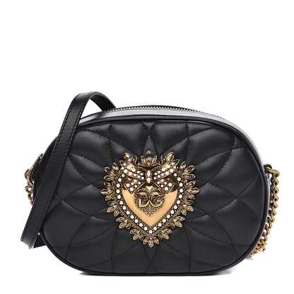 Dolce & Gabbana Smooth Calfskin Mini Devotion Camera Bag Black 1 of 10