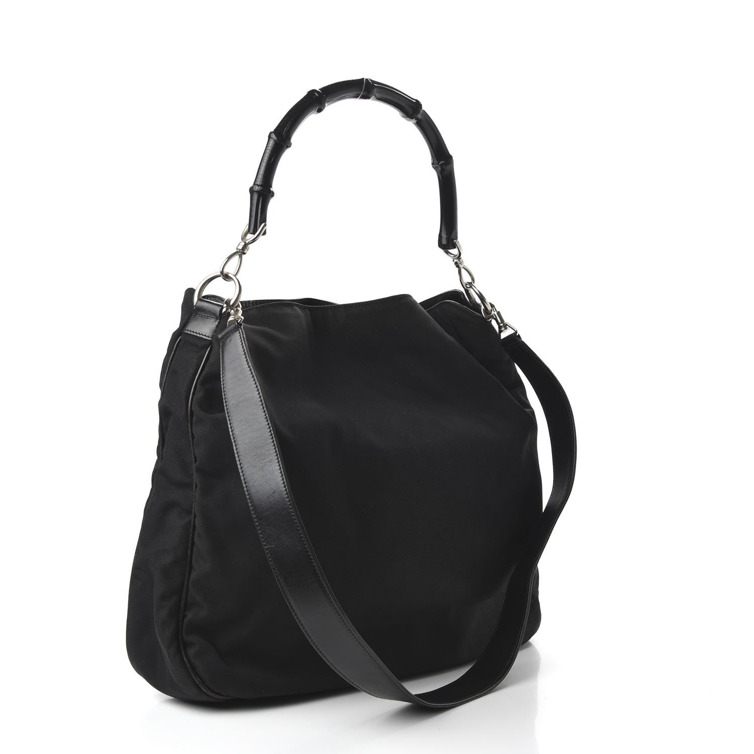 Gucci Nylon Bamboo Top Handle Tote 4 of 11