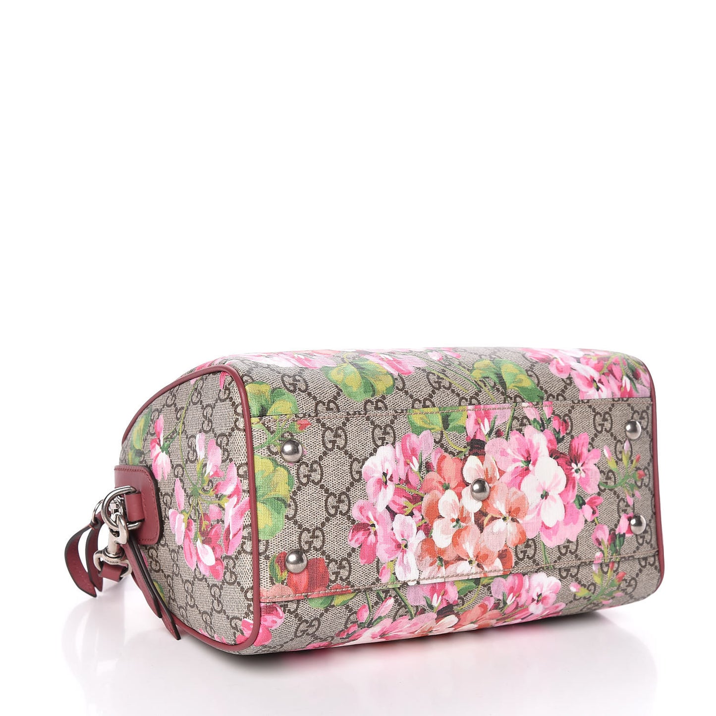 GG Supreme Monogram Blooms Small Boston Beige Multicolor Dry Rose