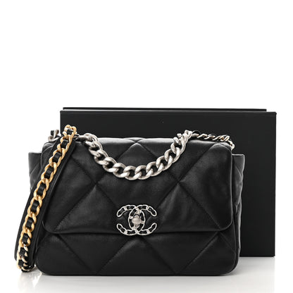 Chanel Lambskin Quilted Medium Chanel 19 Flap Black 12 of 12