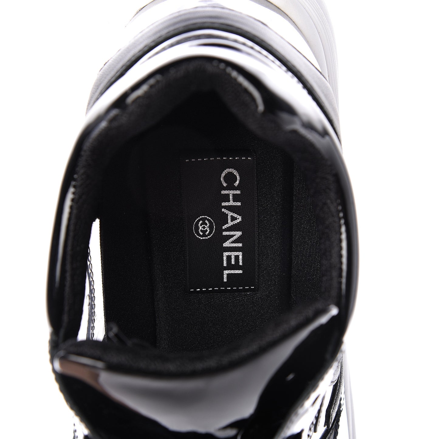 Calfskin Patent Transparent Sneakers 40.5 Black