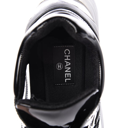Chanel Calfskin Patent Transparent Sneakers 40.5 Black 7 of 9