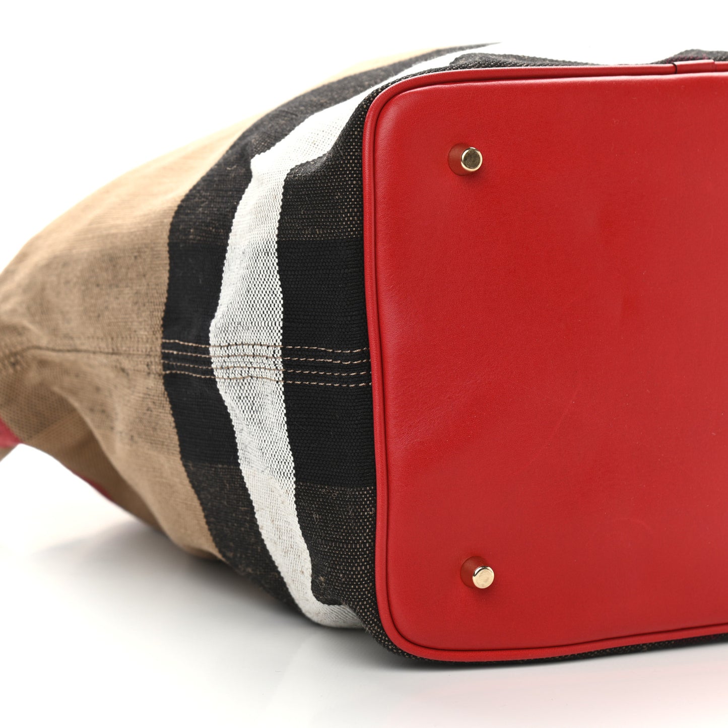 Canvas Mega Check Medium Ashby Hobo Cadmium Red