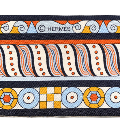 Hermes Silk Harnais En Rosace Twilly Creme Ciel Ocre 3 of 4